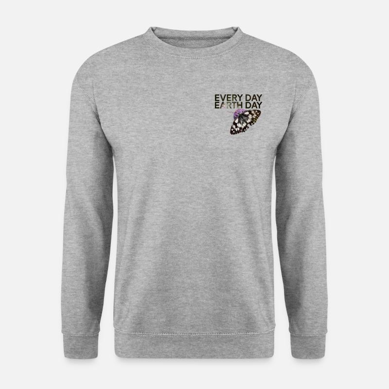 Every Day - Earth Day - Unisex Pullover - Weißgrau meliert