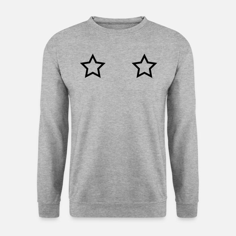 Stern - Unisex Pullover - Weißgrau meliert