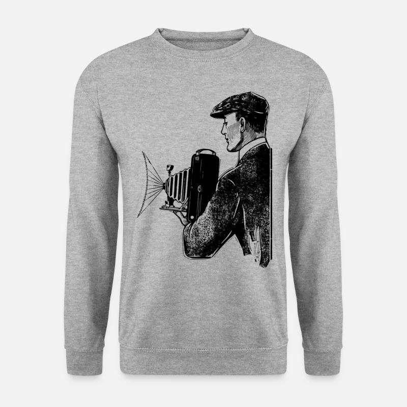 Fotograf - Unisex Pullover - Weißgrau meliert
