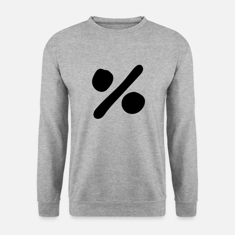 Prozent - Unisex Pullover - Weißgrau meliert