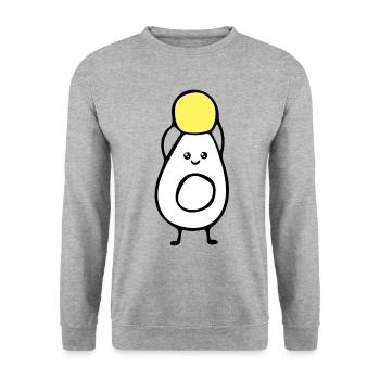 Egg - breakfast - funny - Unisex Sweatshirt - salt & pepper - Front - Alina (178cm) & Michal (187cm)