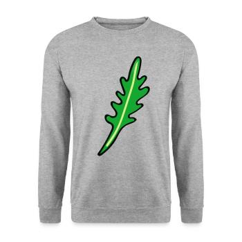 Rucola Pflanze Gemüse - Unisex Pullover - Weißgrau meliert - Vorne - Alina (178cm) & Michal (187cm)