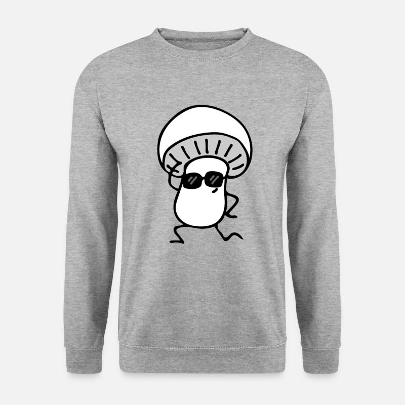 Pilz - Unisex Pullover - Weißgrau meliert