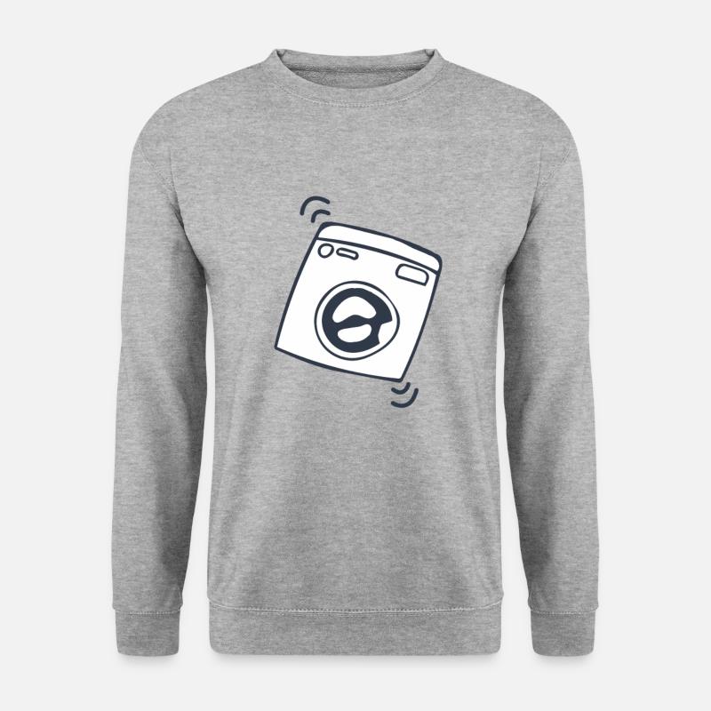 Waschmaschine - Unisex Pullover - Weißgrau meliert