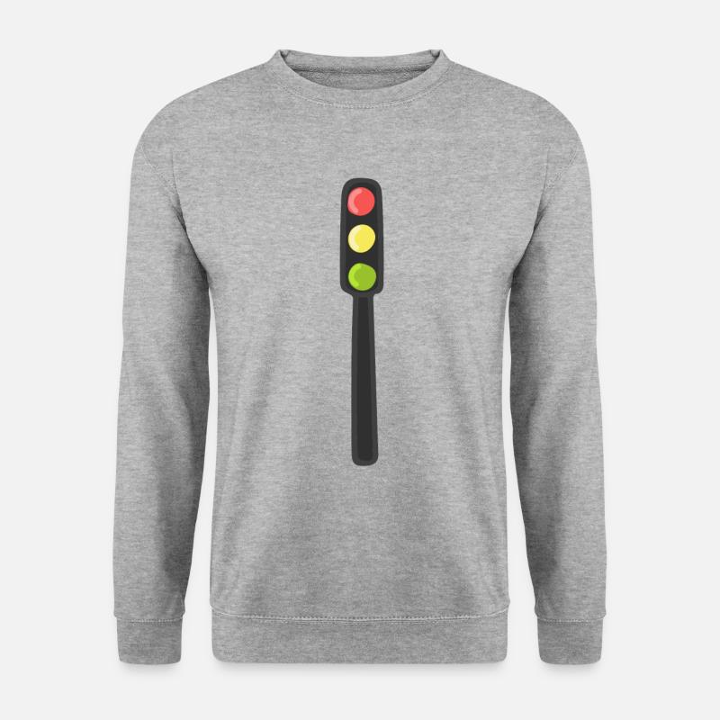 Ampel - Unisex Pullover - Weißgrau meliert