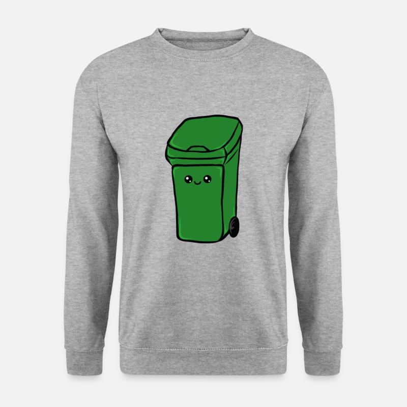 Müll - Unisex Pullover - Weißgrau meliert