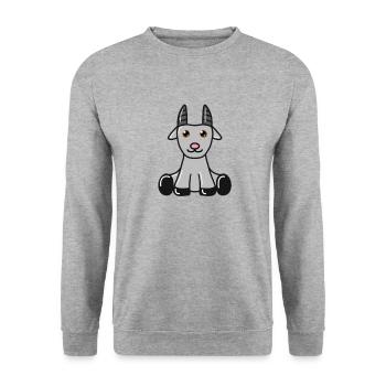 goat - Unisex Sweatshirt - salt & pepper - Front - Alina (178cm) & Michal (187cm)