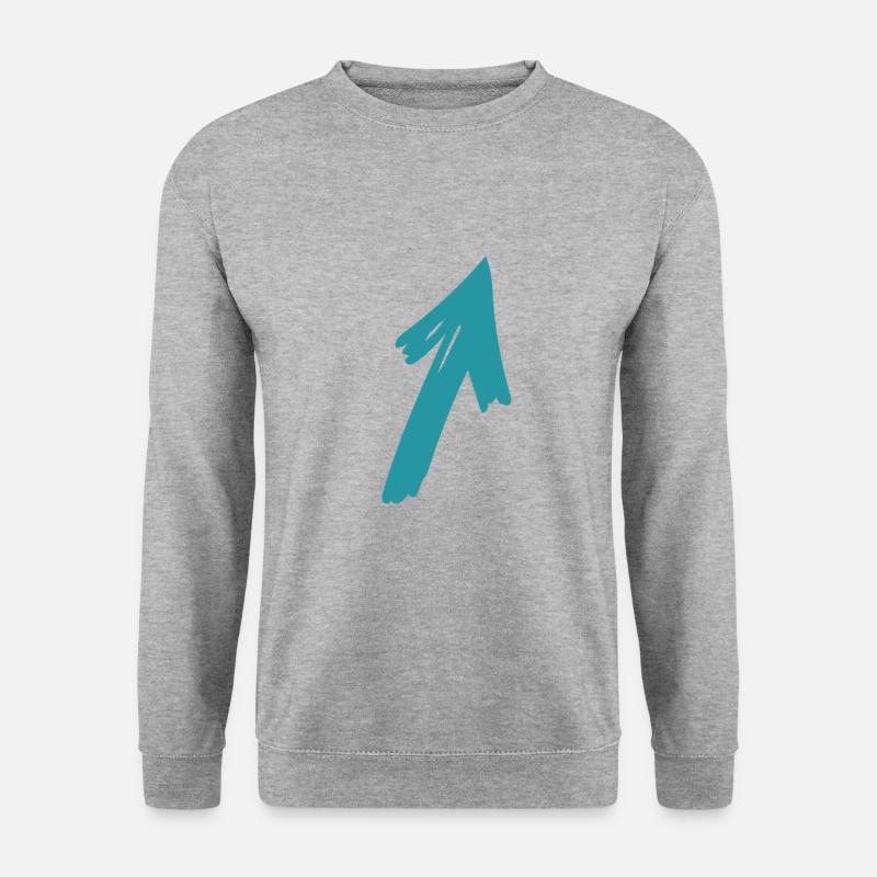 Pfeil - Unisex Pullover - Weißgrau meliert