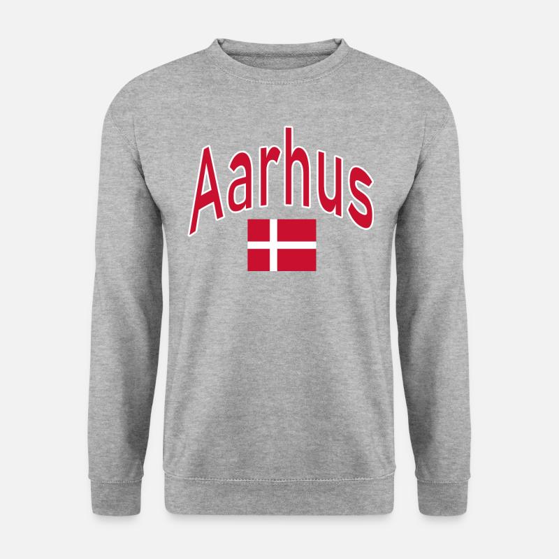 Aarhus Denmark flag - Unisex Sweatshirt - salt & pepper