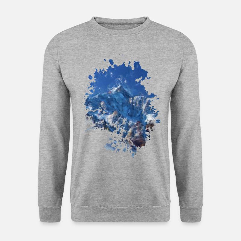 Berg - Unisex Pullover - Weißgrau meliert