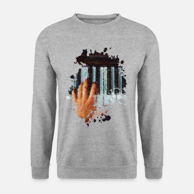 Piano - Unisex Pullover - Weißgrau meliert