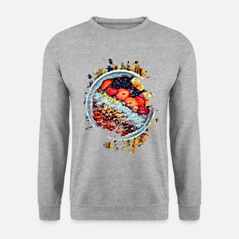 Fruit Bowl - Unisex Pullover - Weißgrau meliert