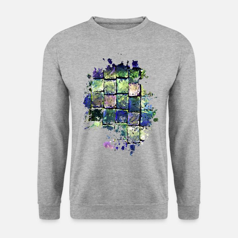 Blocks - Unisex Pullover - Weißgrau meliert