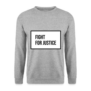 Lutte pour la justice - Sweat-shirt Unisexe - gris chiné - Devant - Alina (178cm) & Michal (187cm)