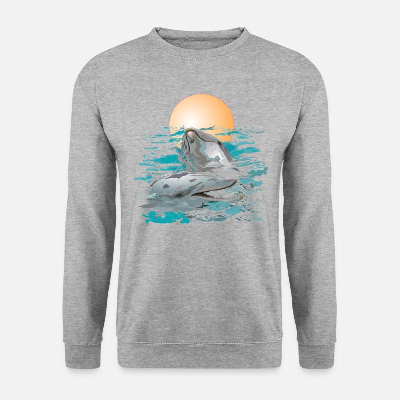 dauphins - Sweat-shirt Unisexe - gris chiné