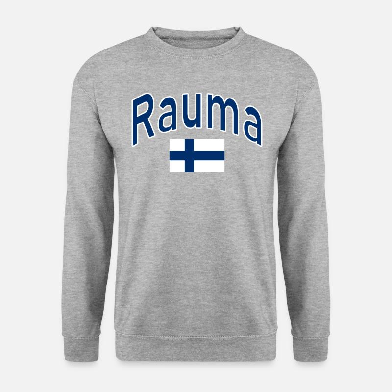 Drapeau finlandais de Rauma - Sweat-shirt Unisexe - gris chiné