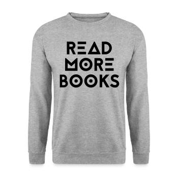 READ MORE BOOKS - Unisex Sweatshirt - salt & pepper - Front - Alina (178cm) & Michal (187cm)