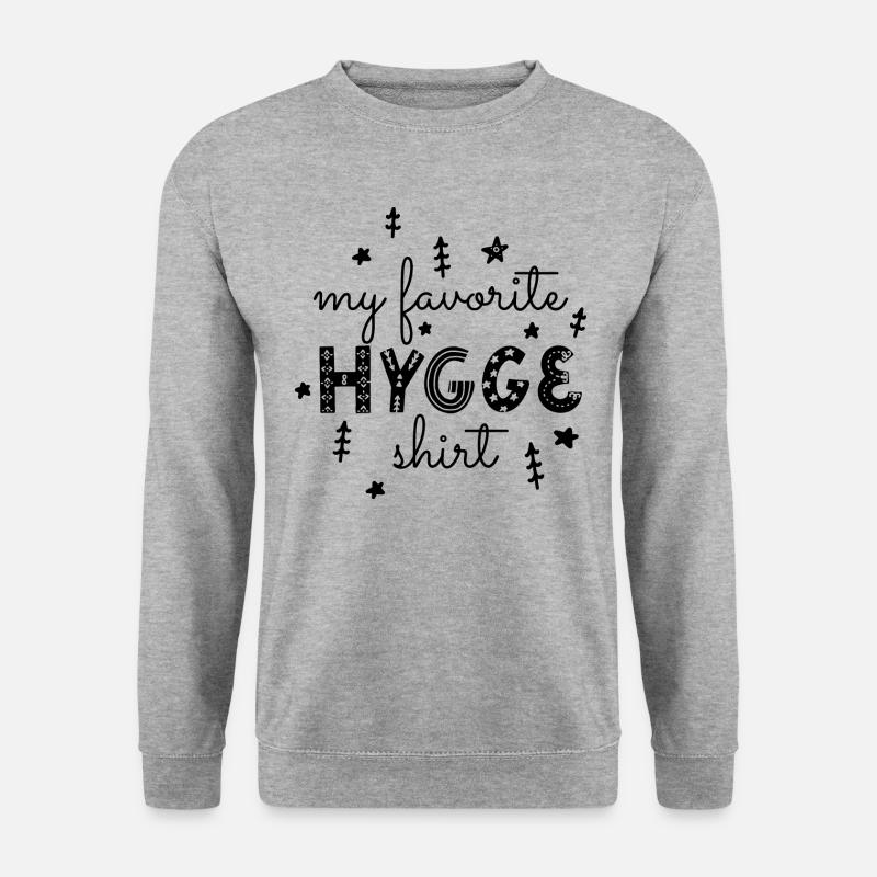 My favorite hygge shirt - Unisex Pullover - Weißgrau meliert