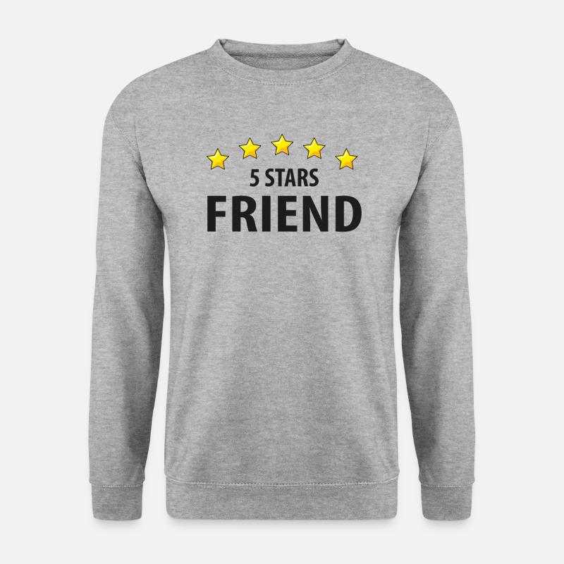 5 Stars Friend - Unisex Pullover - Weißgrau meliert