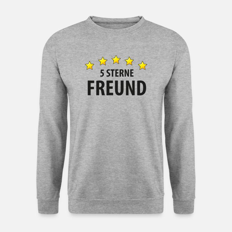 5 Sterne Freund - Unisex Pullover - Weißgrau meliert