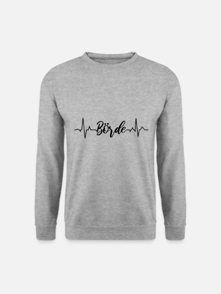 EKG Börde - Unisex Pullover - Weißgrau meliert