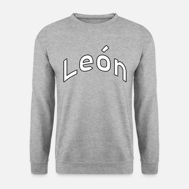 León - Unisex Pullover - Weißgrau meliert