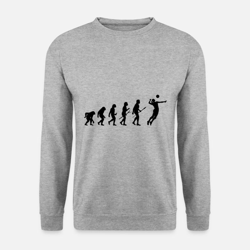 volleyball evolution - Unisex Sweatshirt - salt & pepper