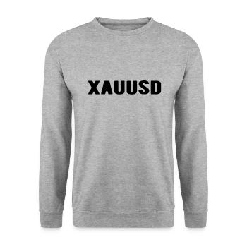 OPÉRATEUR D'OR / OPÉRATEUR DE FOREX: XAUUSD - Sweat-shirt Unisexe - gris chiné - Devant - Alina (178cm) & Michal (187cm)