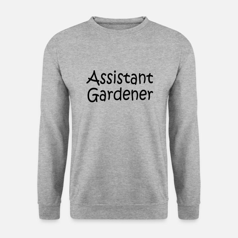 GARDENING: Assistant Garndener - Unisex Pullover - Weißgrau meliert