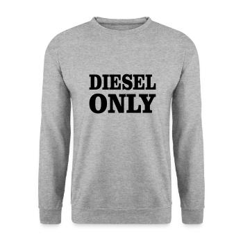 DIESEL MECHANIC / TRUCKER Diesel Only - Unisex Sweatshirt - salt & pepper - Front - Alina (178cm) & Michal (187cm)