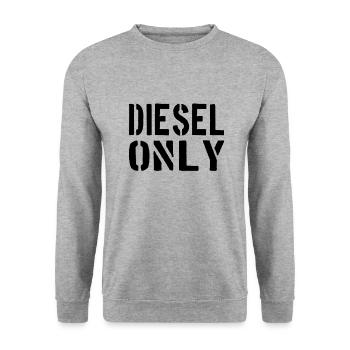 DIESEL MECHANIC / TRUCKER Diesel Only - Unisex Sweatshirt - salt & pepper - Front - Alina (178cm) & Michal (187cm)