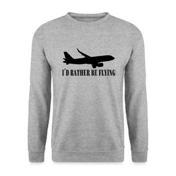 Aviation Airplane Airline Pilote Gift rater flying - Sweat-shirt Unisexe - gris chiné - Devant - Alina (178cm) & Michal (187cm)