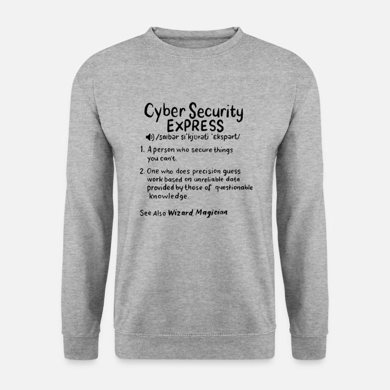 CYBER SECURITY: Cyber Security Definition - Unisex Sweatshirt - salt & pepper