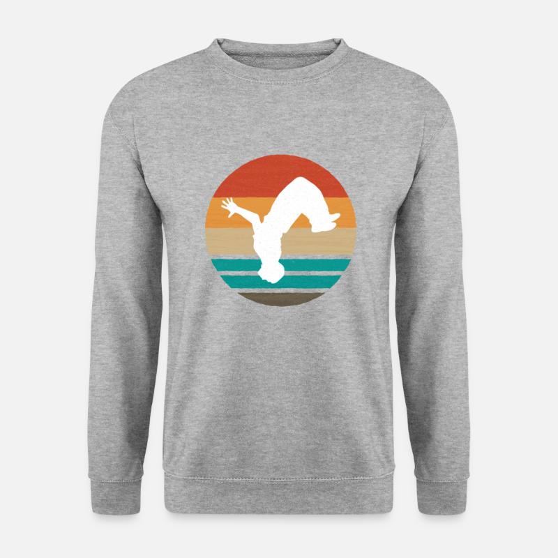 GYMNASTICS TUMBLER : Backflip - Unisex Pullover - Weißgrau meliert