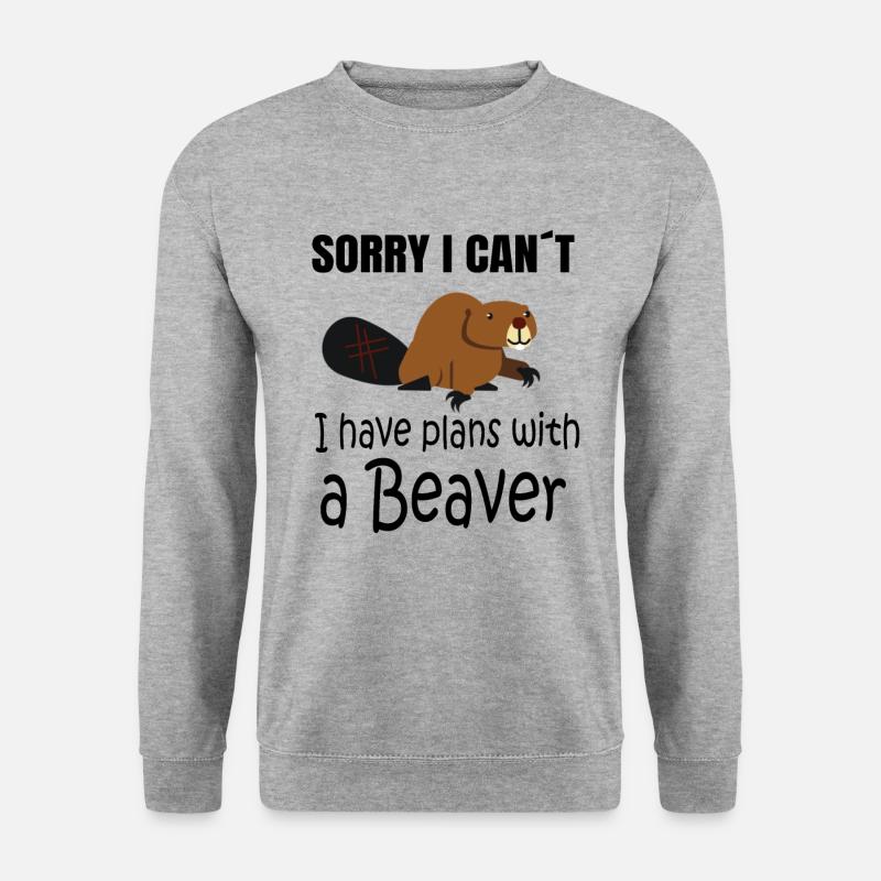 BEAVER: Plans with a Beaver - Unisex Sweatshirt - salt & pepper