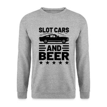 Slot Car Racing Nostalgic Muscle Car Project Car - Sweat-shirt Unisexe - gris chiné - Devant - Alina (178cm) & Michal (187cm)