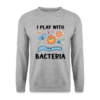 Microbiologist Microbiology Lab Staph Gift Idea - Unisex Pullover - Weißgrau meliert - Vorne - Alina (178cm) & Michal (187cm)