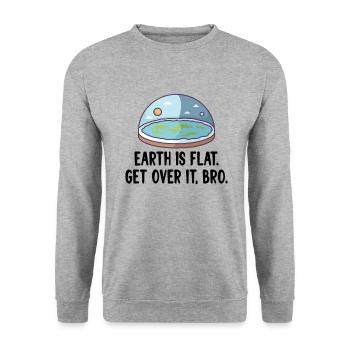 Flat Earth Theory Flat Earth Army Earth - Sweat-shirt Unisexe - gris chiné - Devant - Alina (178cm) & Michal (187cm)