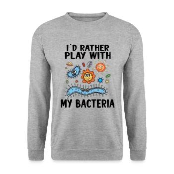Microbiologiste Microbiology Lab Staph Gift Idea - Sweat-shirt Unisexe - gris chiné - Devant - Alina (178cm) & Michal (187cm)