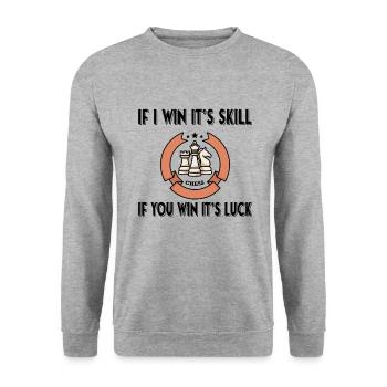 CHESS PLAYER CHESSBOARD CHESS GAME BOARD GAME GIFT - Sweat-shirt Unisexe - gris chiné - Devant - Alina (178cm) & Michal (187cm)