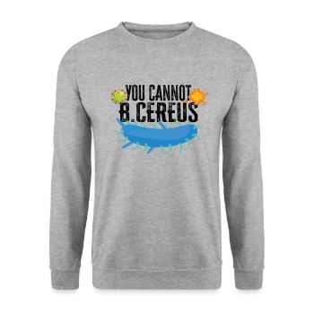 Mikrobiologe Mikrobiologie Labor Biologie Geschenk - Unisex Pullover - Weißgrau meliert - Vorne - Alina (178cm) & Michal (187cm)