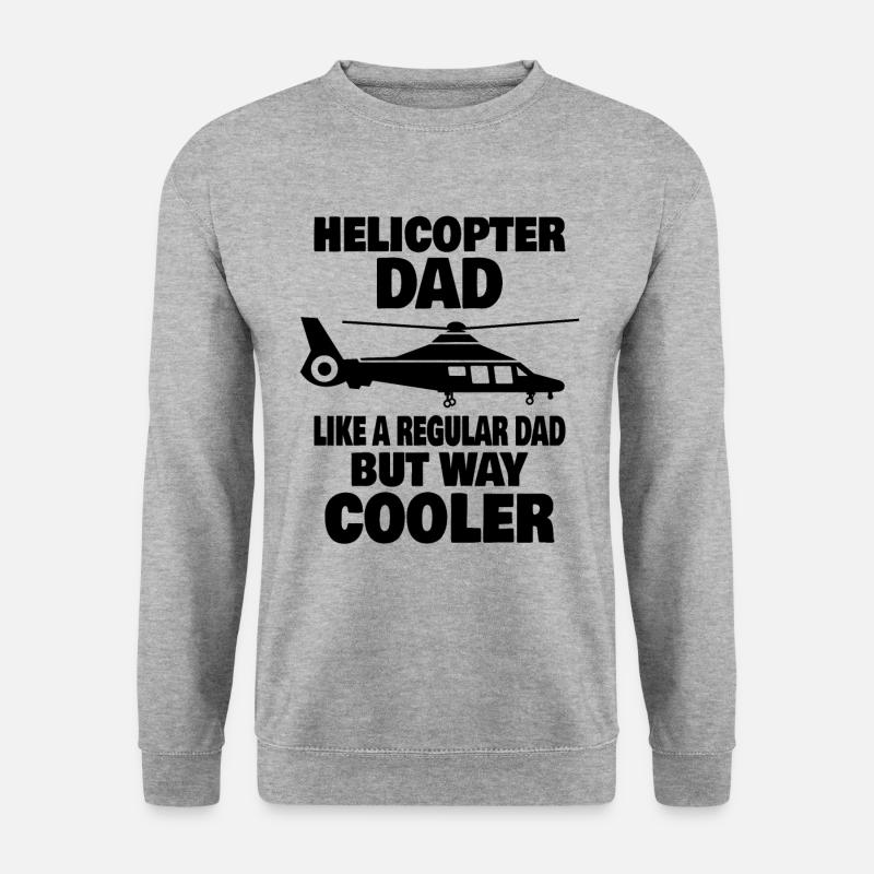 Helicopter Pilot Aviation Helicopter Dad - Unisex Sweatshirt - salt & pepper