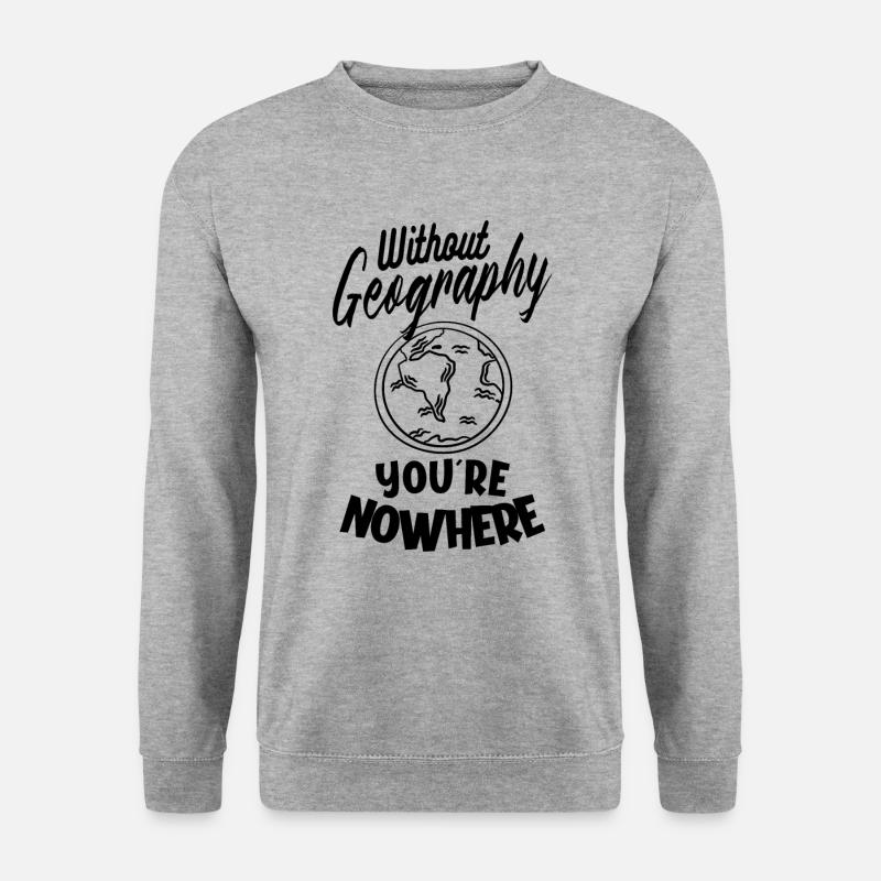 Geographie Geowissenschaft Geographielehrer - Unisex Pullover - Weißgrau meliert