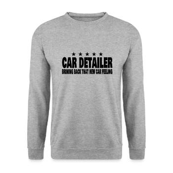 Mobile Car Detailing Auto Detailing Car Detailer - Unisex Sweatshirt - salt & pepper - Front - Alina (178cm) & Michal (187cm)