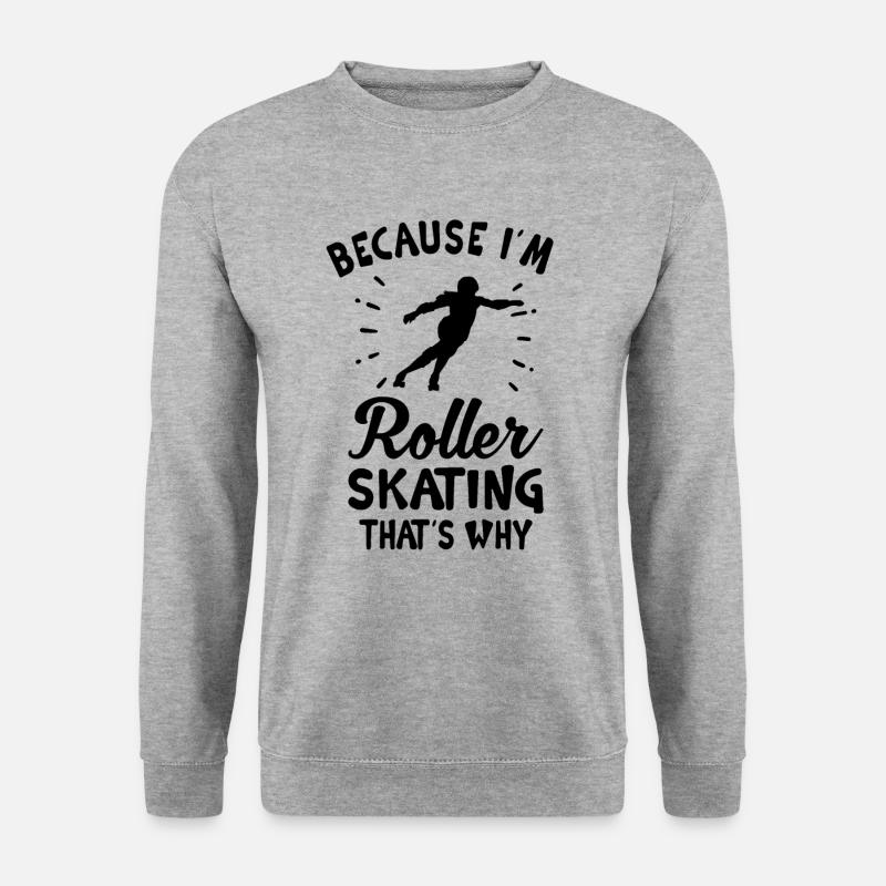 Roller Skate Roller Skating Roller Derby - Sweat-shirt Unisexe - gris chiné