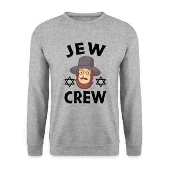 Jew Jewish Israelite Culture Israel Jewish Roots - Unisex Sweatshirt - salt & pepper - Front - Alina (178cm) & Michal (187cm)