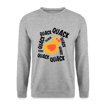 Rubber Duck Ducks Bird Hunt Duck lover Cute Duck - Unisex Sweatshirt - salt & pepper - Front - Alina (178cm) & Michal (187cm)