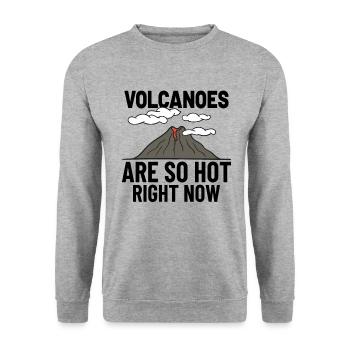 Geologist Volcano Geology Rock Hunter Rock Hunting - Unisex Sweatshirt - salt & pepper - Front - Alina (178cm) & Michal (187cm)