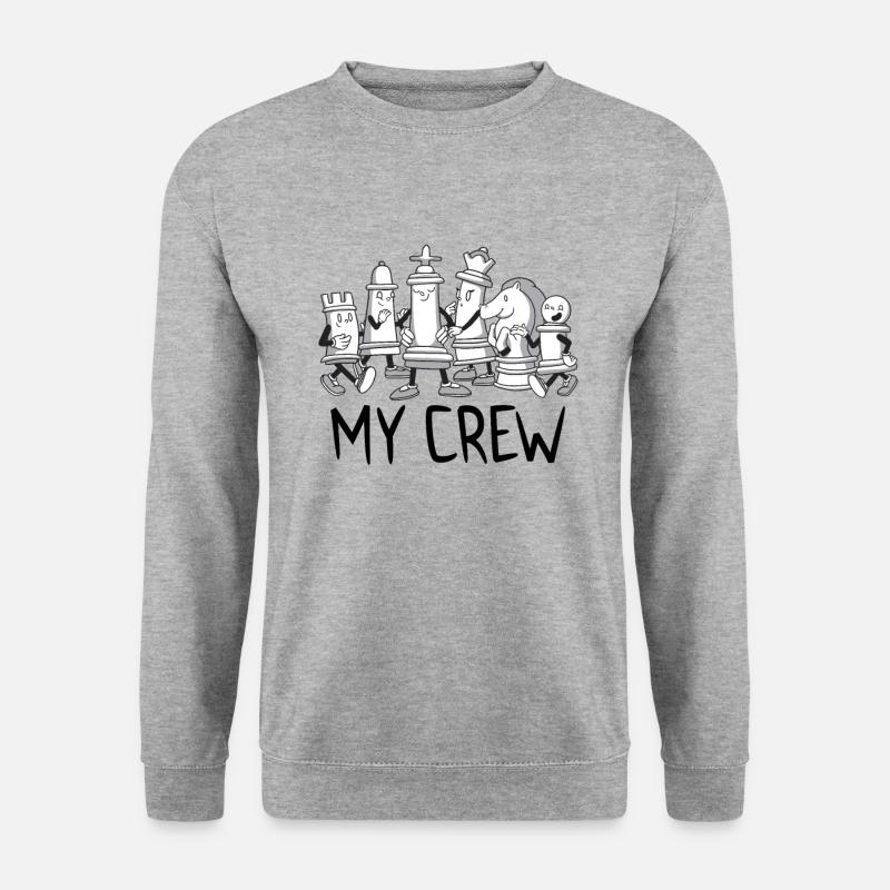 Joueur d’échecs Jeu d’échecs Jeu d’échecs Jeu de société - Sweat-shirt Unisexe - gris chiné
