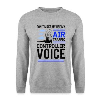 Service de vol du contrôleur de la circulation aérienne - Sweat-shirt Unisexe - gris chiné - Devant - Alina (178cm) & Michal (187cm)